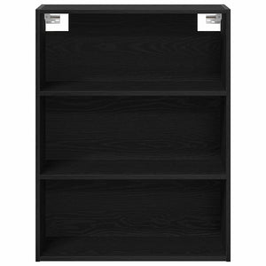 Highboard 2 pcs Μαύρη Οξυά Επεξεργασμένο ξύλο - Pakobazaar