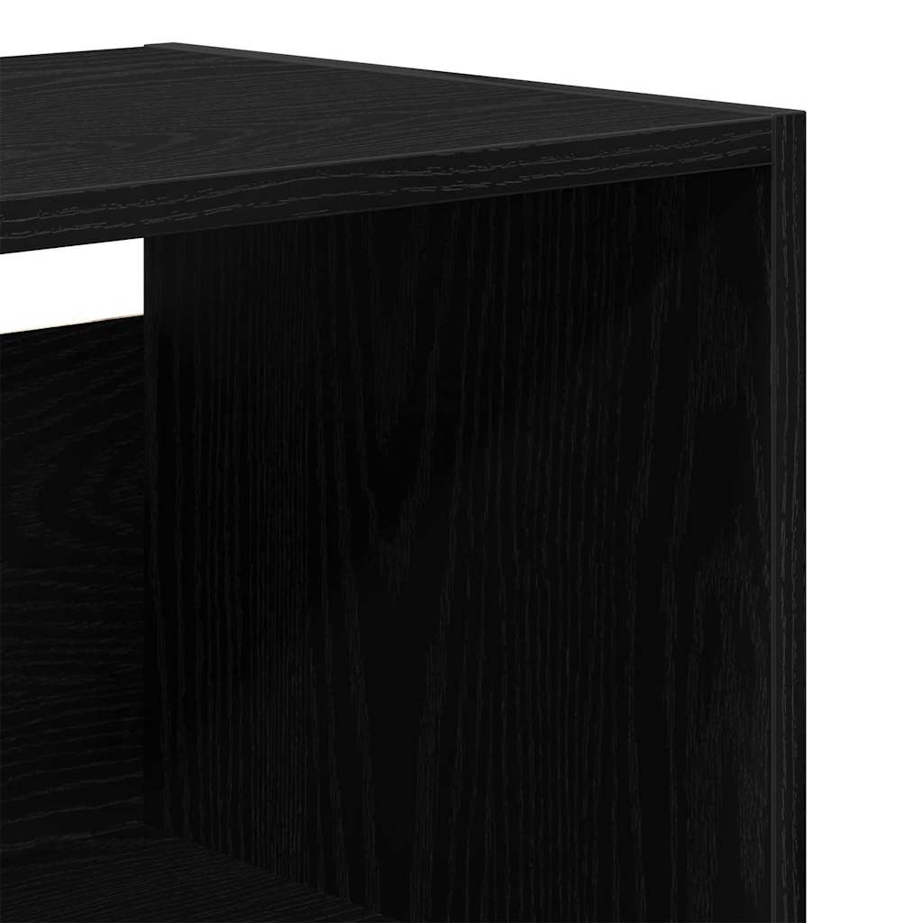 Highboard Μαύρη Οξυά 69,5 x 34 x 180 εκ. Επεξεργασμένο ξύλο