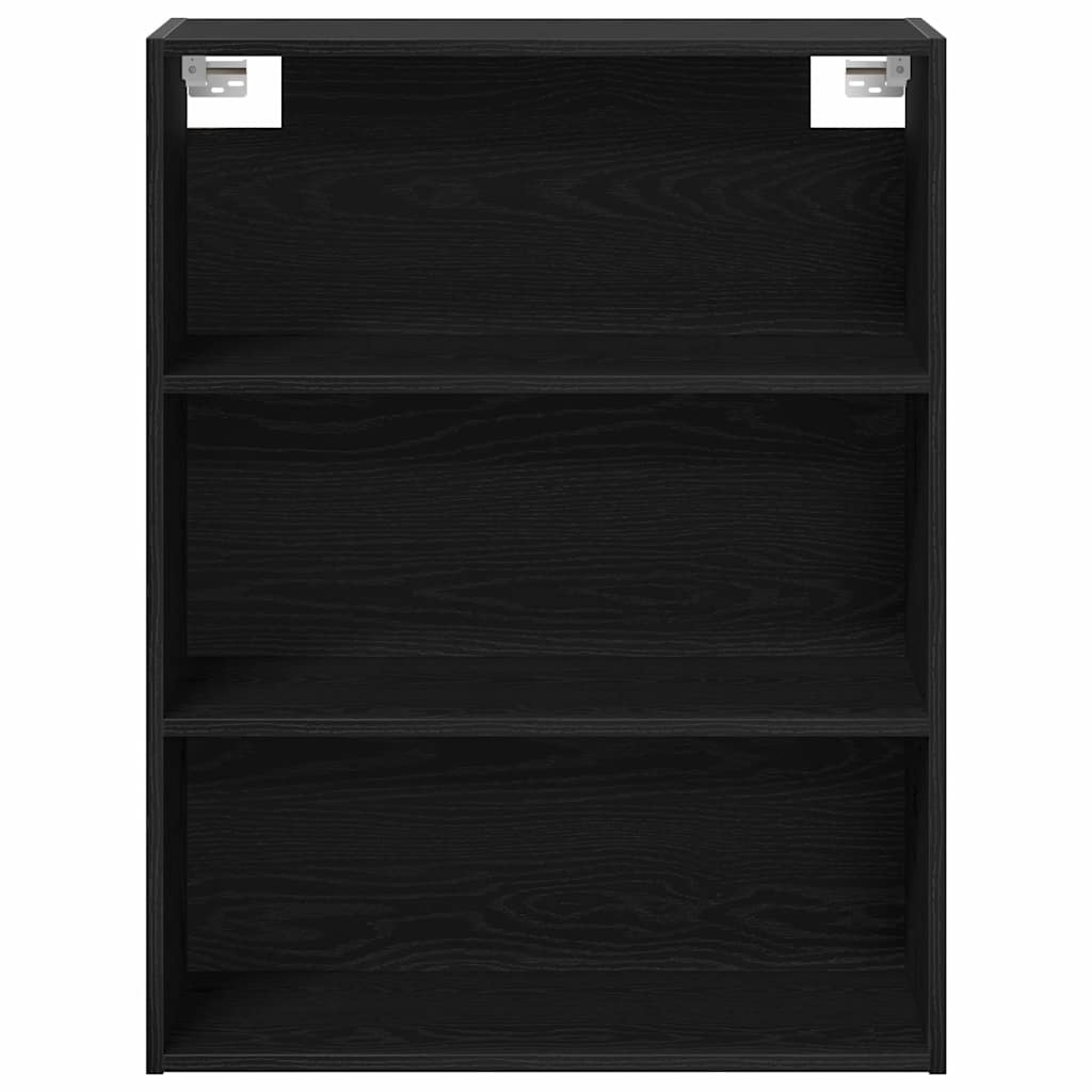 Highboard Μαύρη Οξυά 69,5 x 34 x 180 εκ. Επεξεργασμένο ξύλο