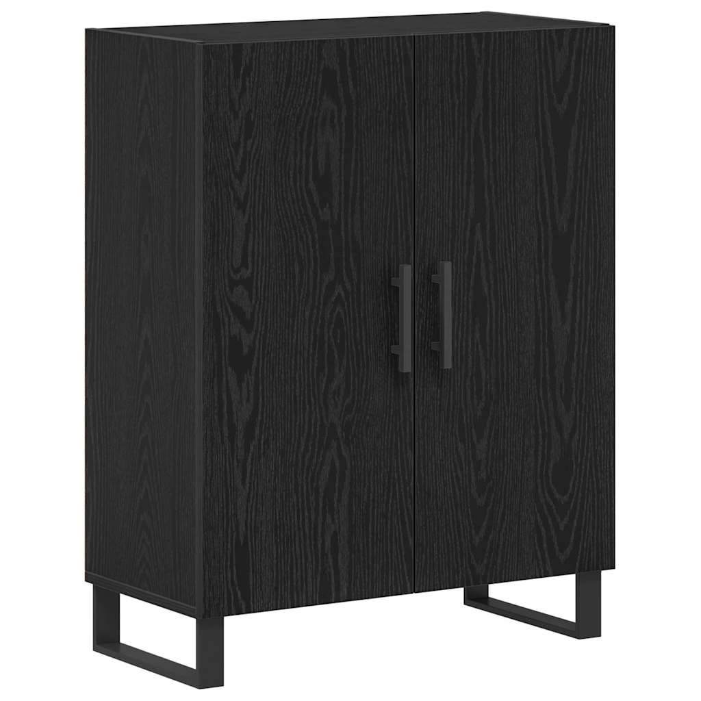 Highboard Μαύρη Οξυά 69,5 x 34 x 180 εκ. Επεξεργασμένο ξύλο - Pakobazaar