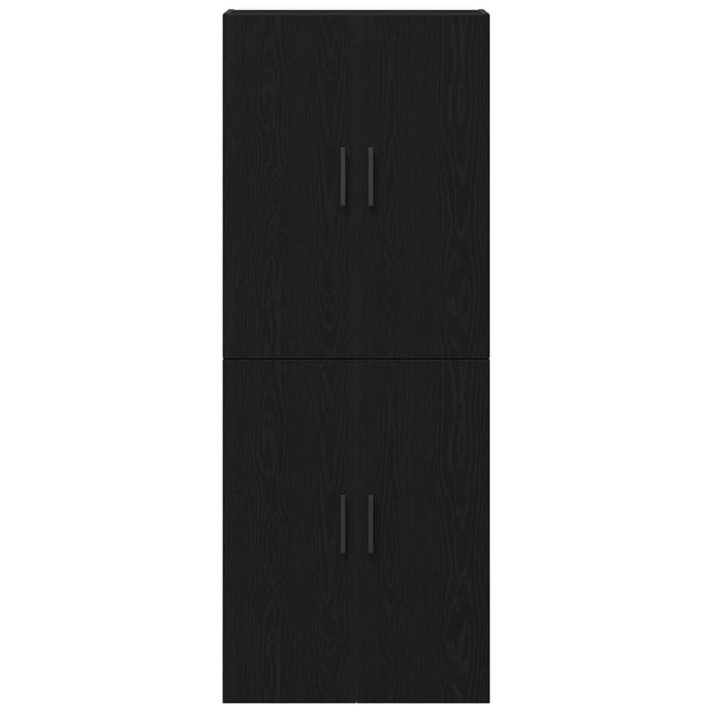 Τοίχου Ντουλάπα Επιτοίχιο 2 pcs Μαύρη Οξυά 69,5 x 34 x 90 εκ. - Pakobazaar