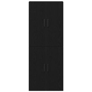 Τοίχου Ντουλάπα Επιτοίχιο 2 pcs Μαύρη Οξυά 69,5 x 34 x 90 εκ. - Pakobazaar