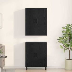 Highboard 2 τμχ. Μαύρη δρυς 69,5 x 34 x 180 εκ.