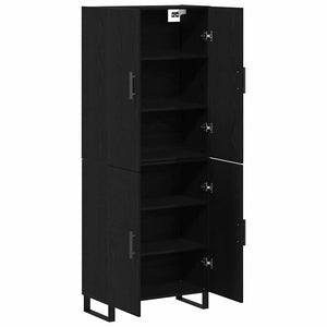 Highboard 2 τμχ. Μαύρη δρυς 69,5 x 34 x 180 εκ.
