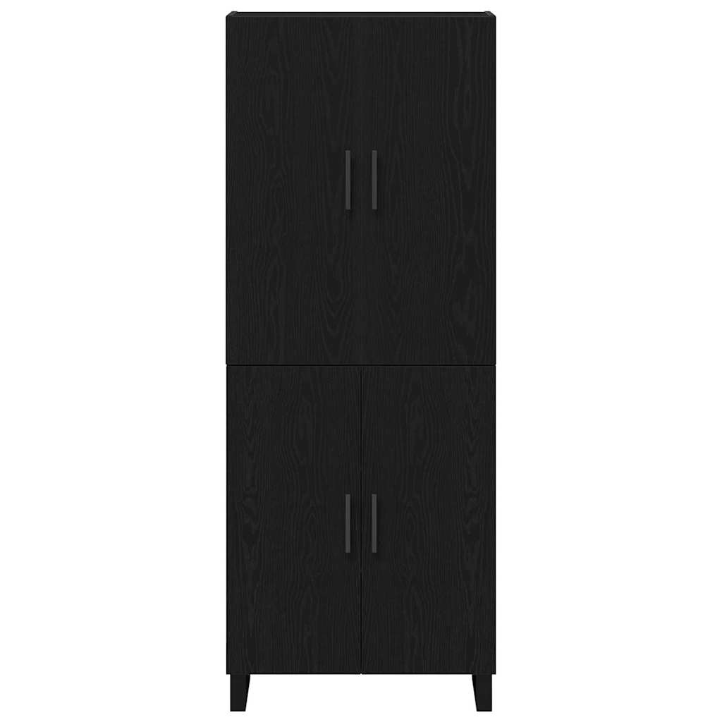 Highboard 2 pcs Μαύρη δρυς 69,5 x 34 x 180 εκ.