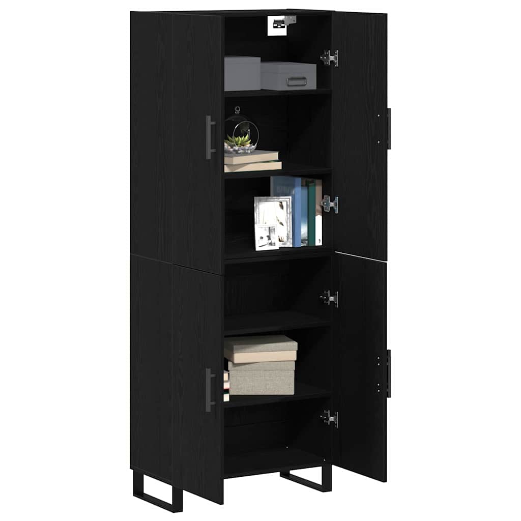 Highboard 2 pcs Μαύρη δρυς 69,5 x 34 x 180 εκ.