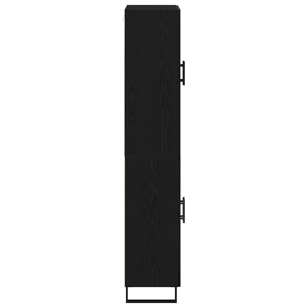 Highboard 2 pcs Μαύρη δρυς 69,5 x 34 x 180 εκ.