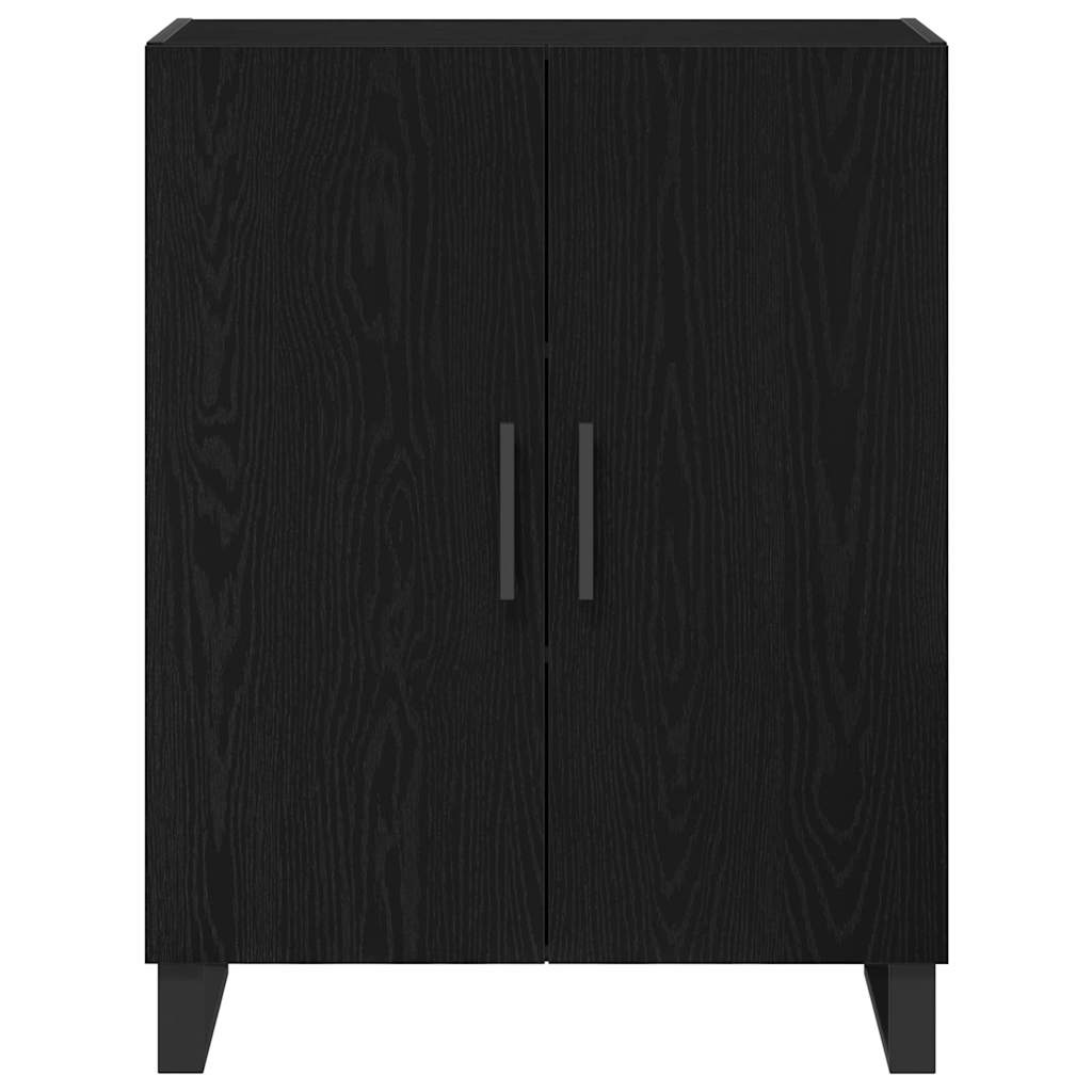 Highboard Μαύρη Οξυά 69,5 x 34 x 180 εκ. Επεξεργασμένο ξύλο