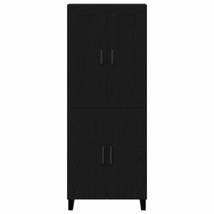 Highboard 2 τμχ. Μαύρη Οξυά 69,5 x 34 x 180 εκ.