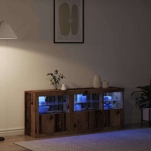 Πλευρικό Τραπέζι LED Παλιό ξύλο 162 x 37 x 67 εκ. - Pakobazaar