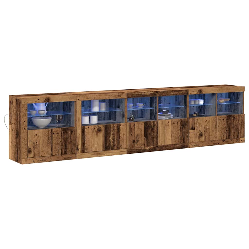 Πλευρικό Τραπέζι LED Παλιό ξύλο 283 x 37 x 67 εκ - Pakobazaar