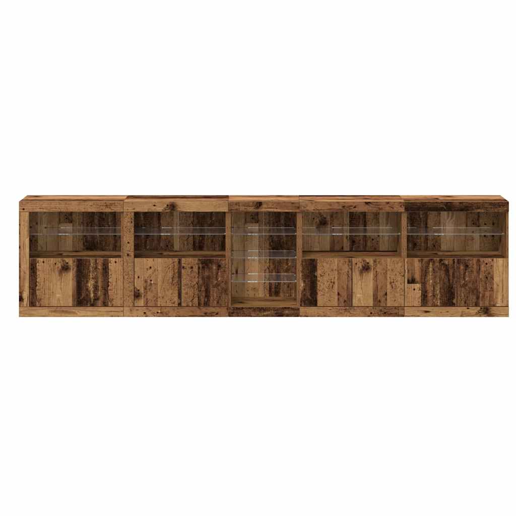 Πλευρικό Τραπέζι LED Παλιό ξύλο 283 x 37 x 67 εκ - Pakobazaar