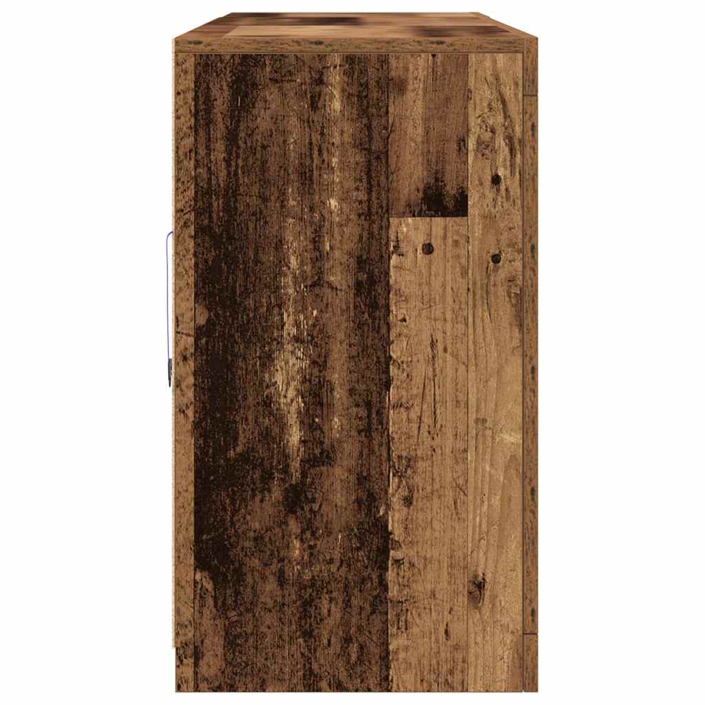 Πλευρικό Τραπέζι LED Παλιό ξύλο 283 x 37 x 67 εκ - Pakobazaar