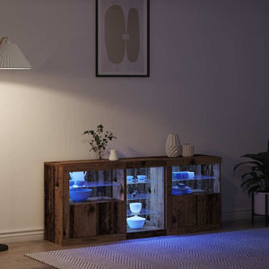 Πλευρικό Τραπέζι LED Παλιό ξύλο 162 x 37 x 67 εκ. - Pakobazaar