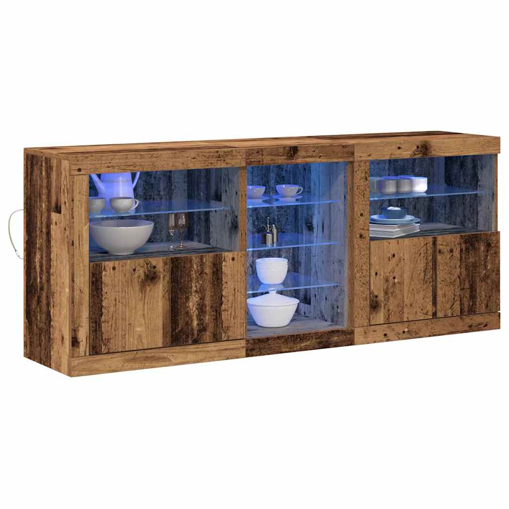 Πλευρικό Τραπέζι LED Παλιό ξύλο 162 x 37 x 67 εκ. - Pakobazaar