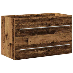 Ντουλάπα Νιπτήρα Mπάνιου 2 pcs Παλιό Ξύλο 80 x 38,5 x 48 cm - Pakobazaar