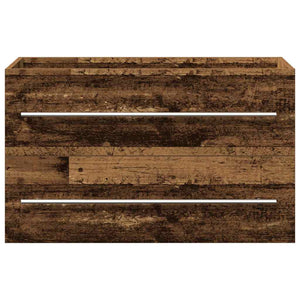 Ντουλάπα Νιπτήρα Mπάνιου 2 pcs Παλιό Ξύλο 80 x 38,5 x 48 cm - Pakobazaar
