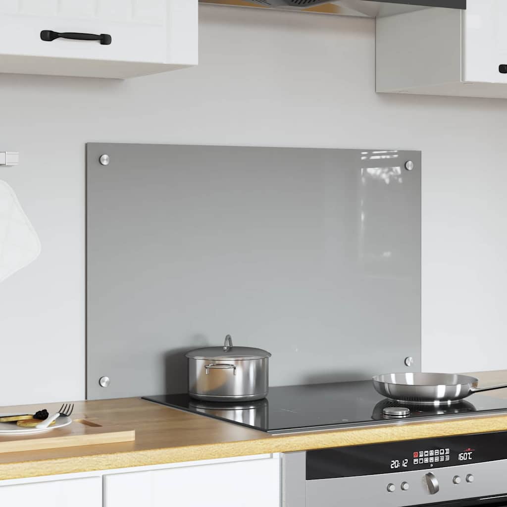 Πίσω Πάνελ Κουζίνας Ανοιχτό γκρι 80 x 50 cm σκληρυμένο γυαλί - Pakobazaar