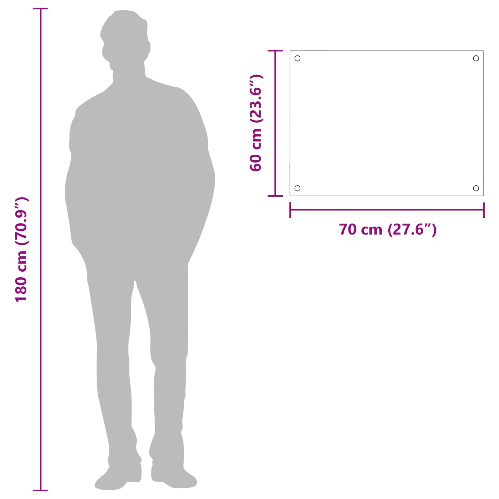 Πίσω Πάνελ Κουζίνας Σκούρο Γκρι 70 x 60 cm σκληρυμένο γυαλί - Pakobazaar