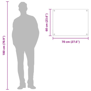 Πλάτη κουζίνας Σκούρο Γκρι 70 x 60 cm σκληρυμένο γυαλί - Pakobazaar