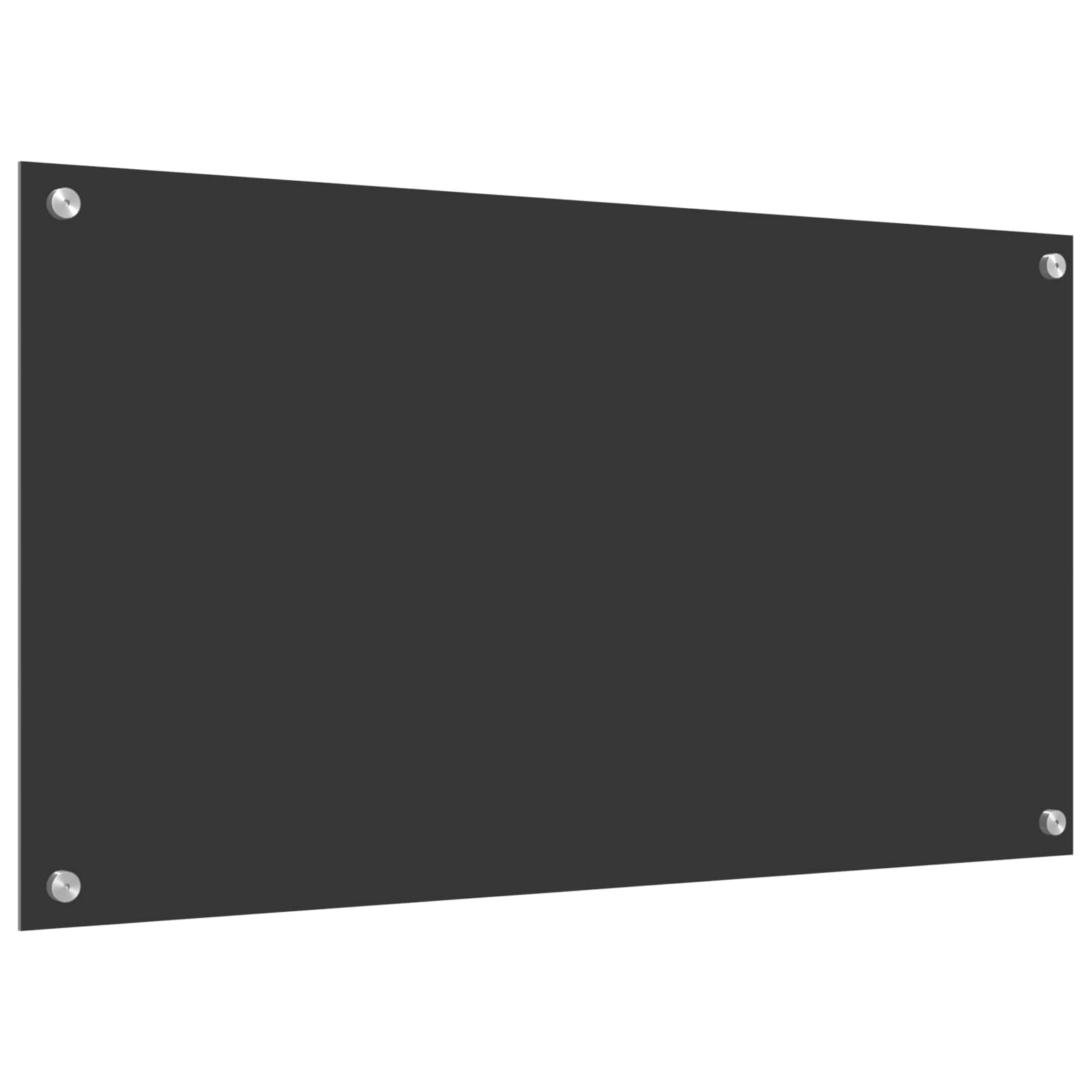 Πίσω Πάνελ Κουζίνας Σκούρο Γκρι 90 x 50 cm σκληρυμένο γυαλί - Pakobazaar