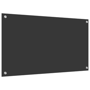 Πίσω Πάνελ Κουζίνας Σκούρο Γκρι 90 x 50 cm σκληρυμένο γυαλί - Pakobazaar