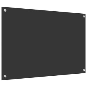 Πίσω Πάνελ Κουζίνας Σκούρο Γκρι 90 x 60 cm σκληρυμένο γυαλί - Pakobazaar