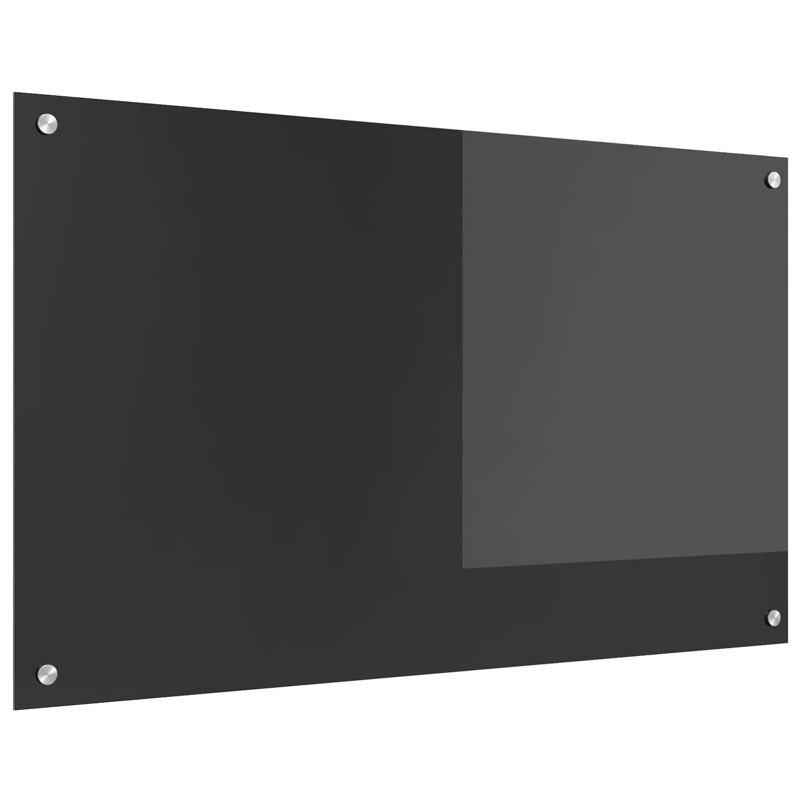 Πίσω Πάνελ Κουζίνας Σκούρο Γκρι 100 x 60 cm σκληρυμένο γυαλί - Pakobazaar