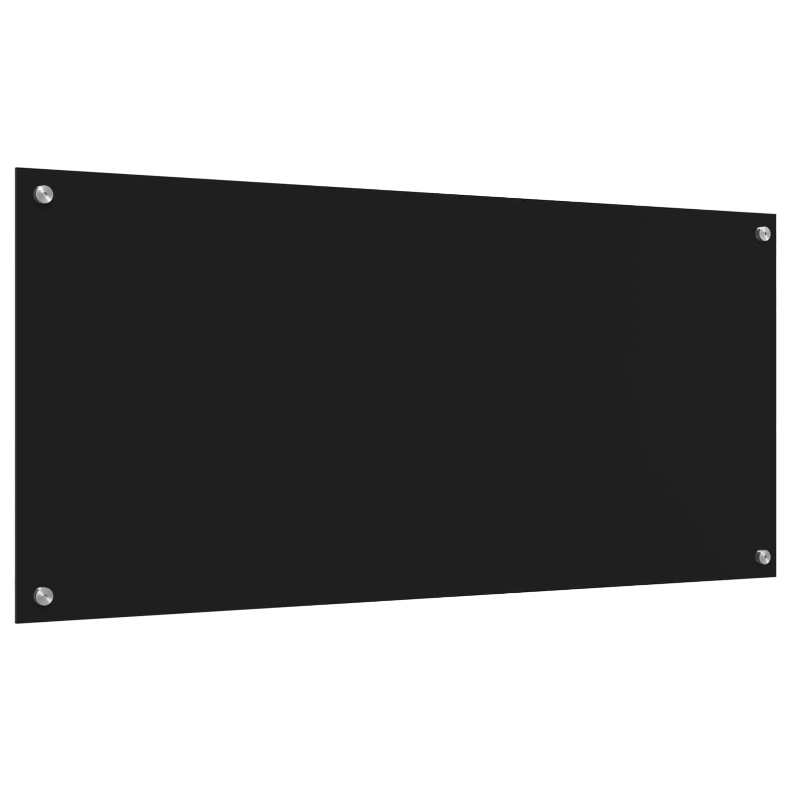 Πλάτη κουζίνας Μαύρο 110 x 50 cm σκληρυμένο γυαλί