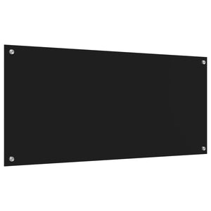 Πλάτη κουζίνας Μαύρο 110 x 50 cm σκληρυμένο γυαλί - Pakobazaar