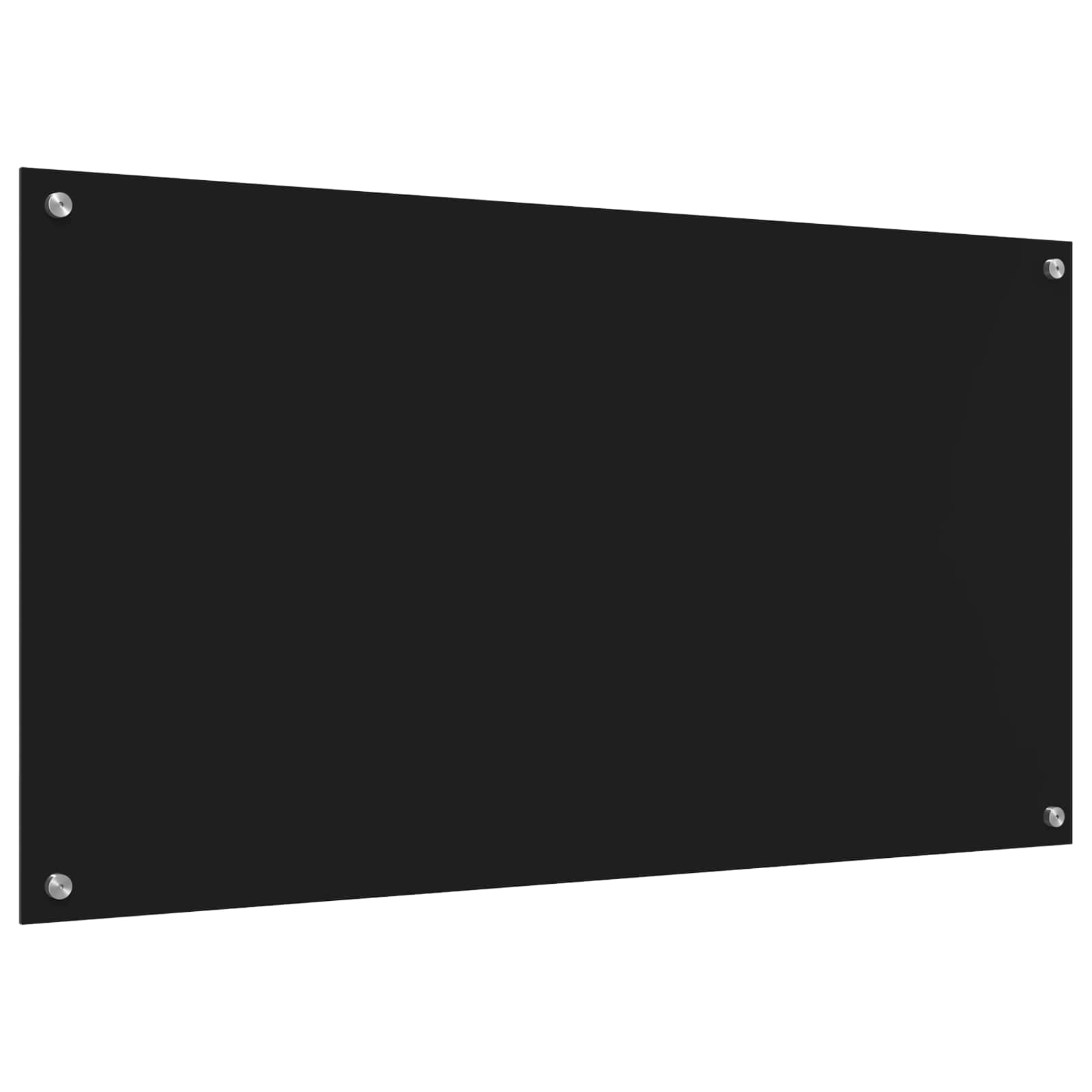 Πλάτη κουζίνας Μαύρο 110 x 60 cm σκληρυμένο γυαλί - Pakobazaar