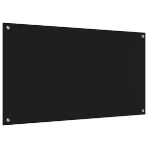 Πλάτη κουζίνας Μαύρο 110 x 60 cm σκληρυμένο γυαλί - Pakobazaar