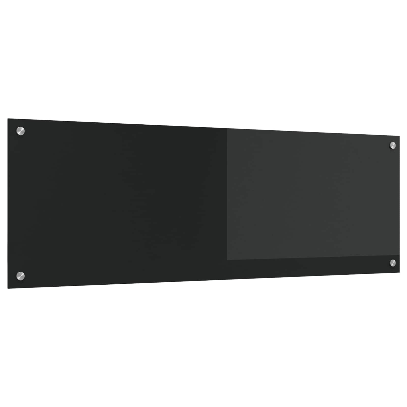 Πλάτη κουζίνας Μαύρο 120 x 40 cm σκληρυμένο γυαλί - Pakobazaar