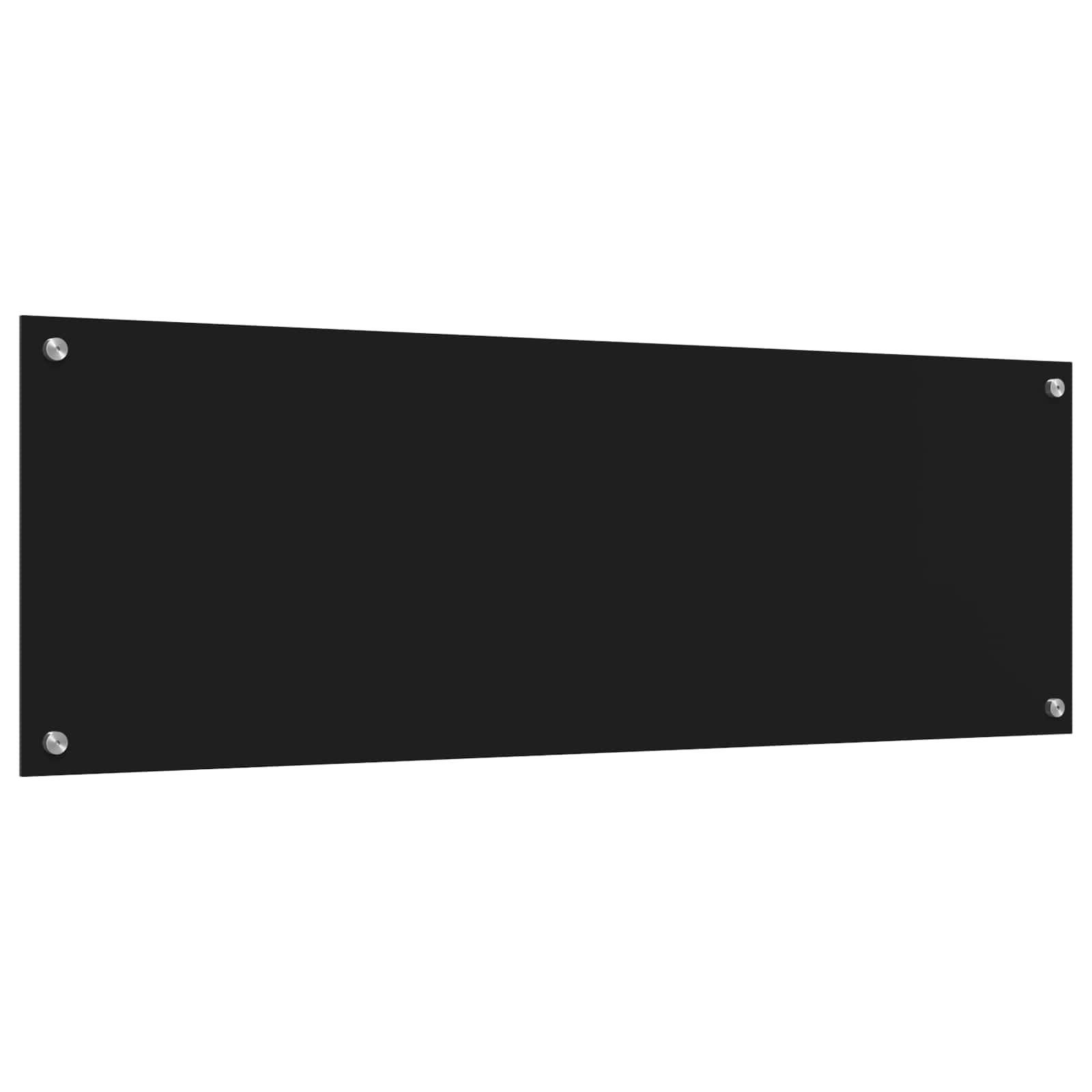 Πλάτη κουζίνας Μαύρο 120 x 40 cm σκληρυμένο γυαλί - Pakobazaar