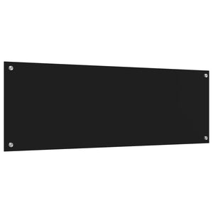 Πλάτη κουζίνας Μαύρο 120 x 40 cm σκληρυμένο γυαλί - Pakobazaar