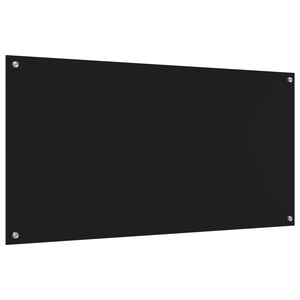 Πλάτη κουζίνας Μαύρο 120 x 60 cm σκληρυμένο γυαλί - Pakobazaar