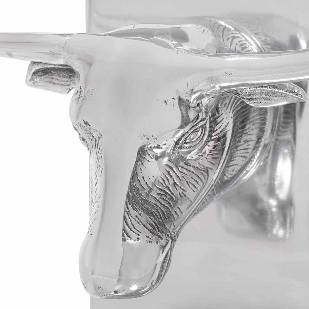 Βιβλιοστάτες 2 pcs Ασημί 21,5 x 15,5 x 20 εκ. Αλουμίνιο