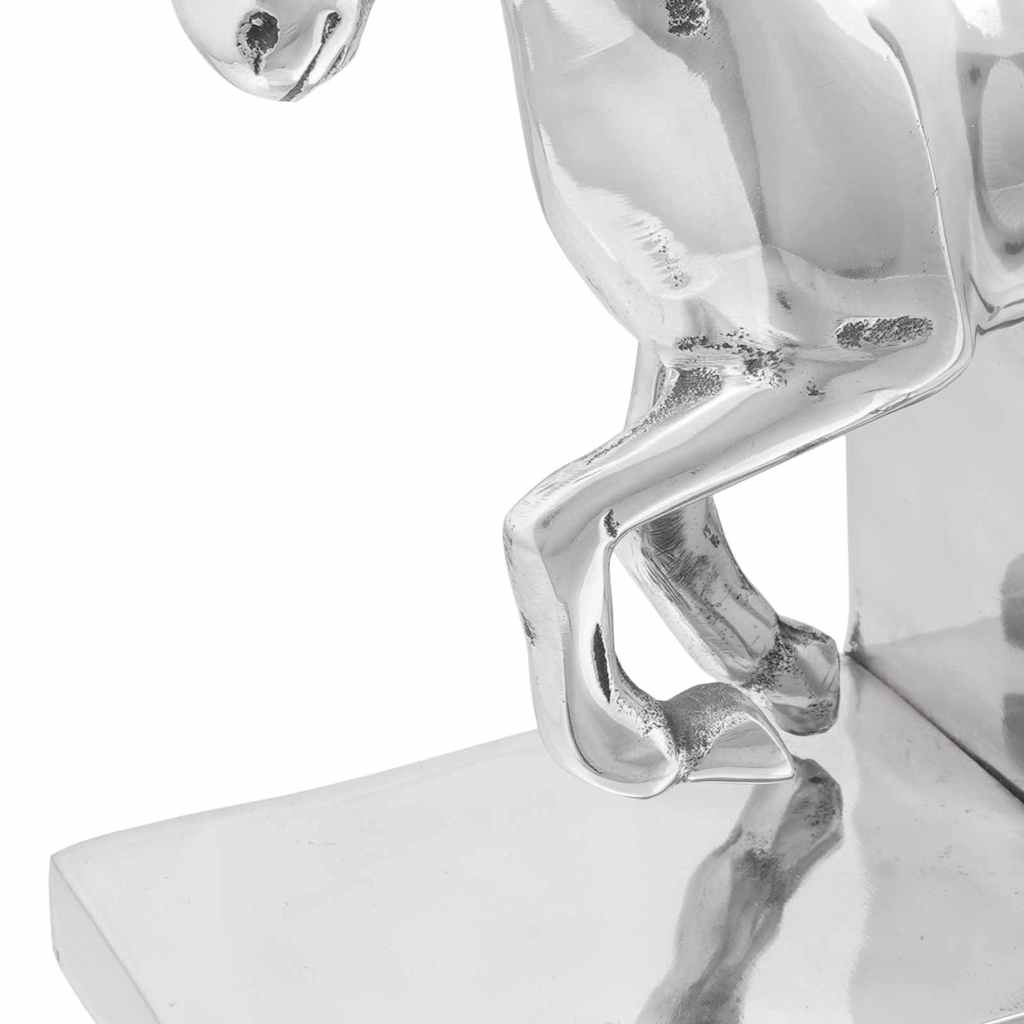 Βιβλιοστάτες 2 pcs Ασημί 11 x 14 x 25 εκ. Αλουμίνιο