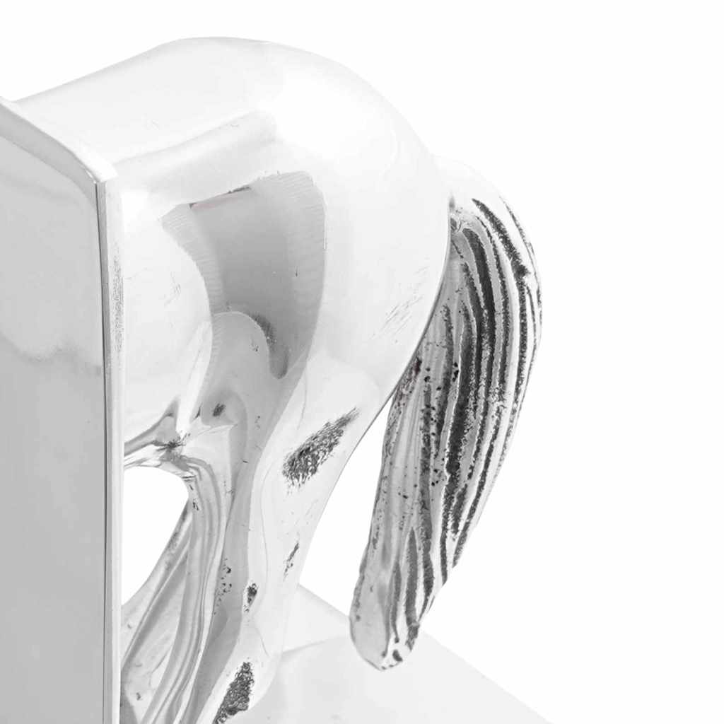 Βιβλιοστάτες 2 pcs Ασημί 11 x 14 x 25 εκ. Αλουμίνιο