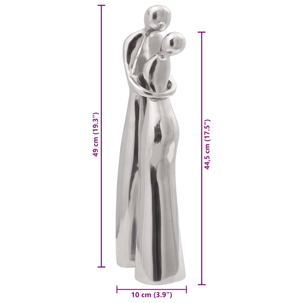 Γλυπτική Ασημί 10 x 16 x 49 εκ Αλουμίνιο