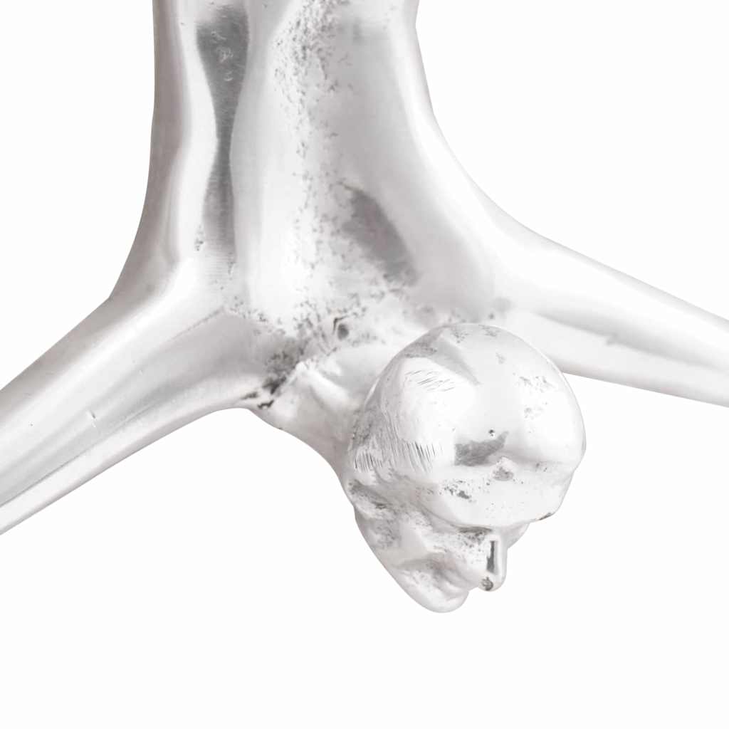 Γλυπτική Ασημί 22 x 8 x 25 εκ. Αλουμίνιο