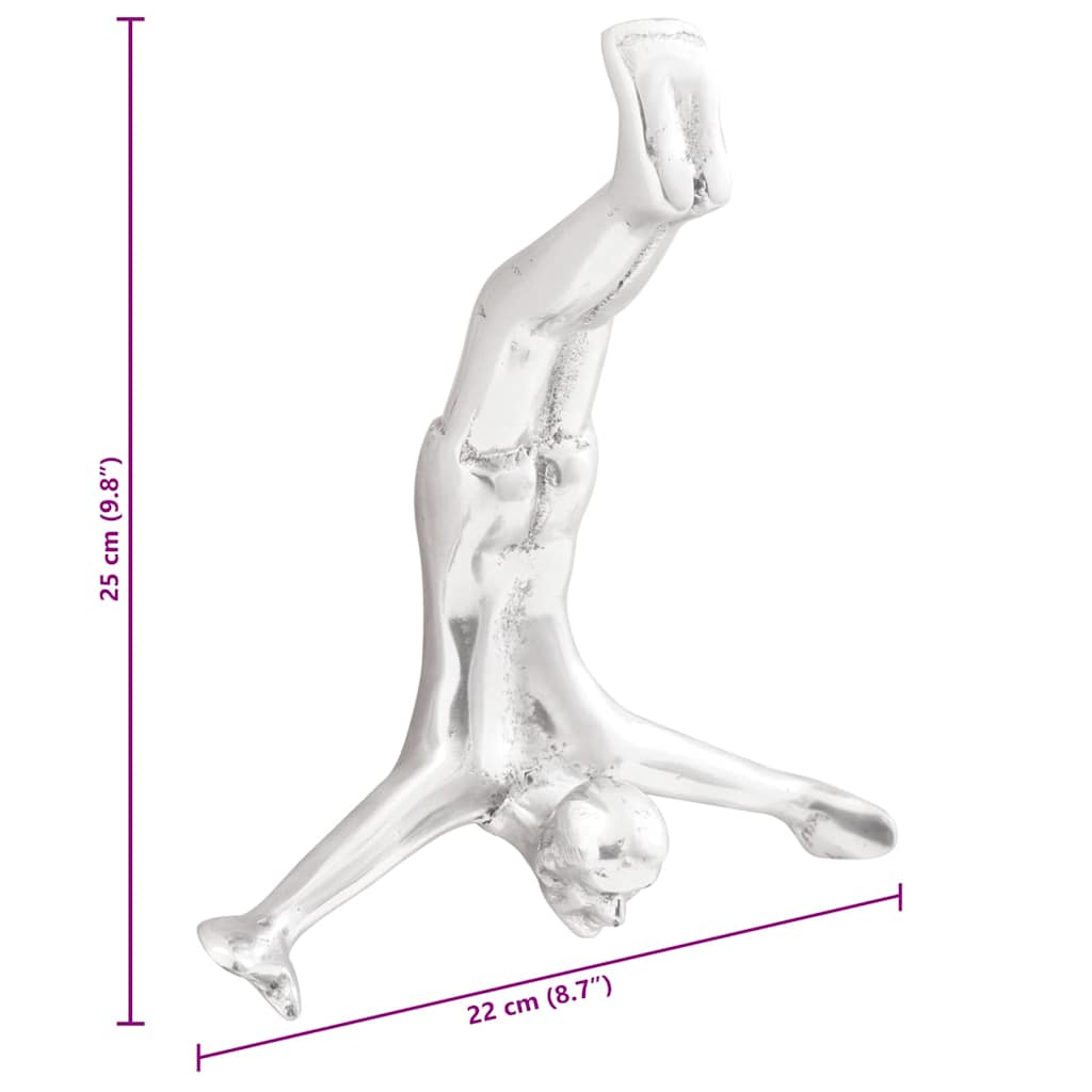 Γλυπτική Ασημί 22 x 8 x 25 εκ. Αλουμίνιο