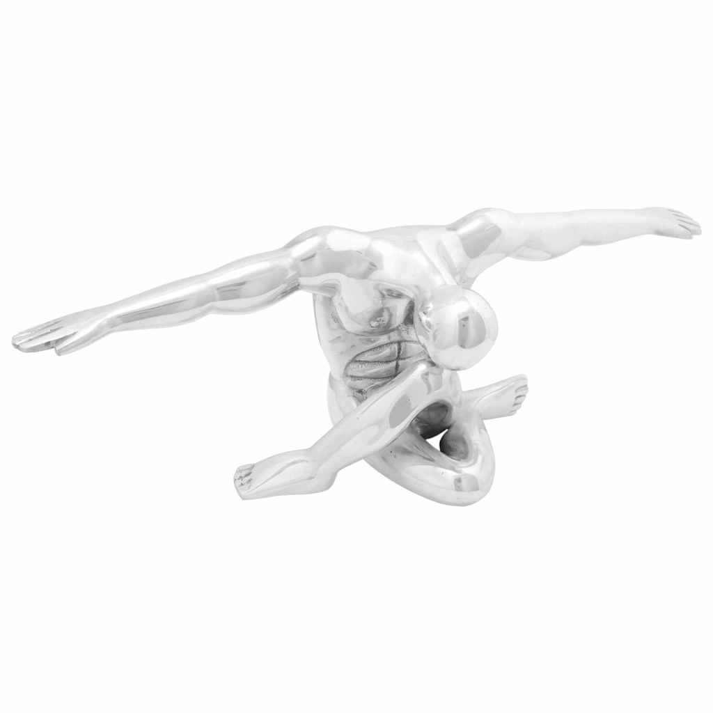 Γλυπτική Ασημί 63 x 20 x 22 εκ Αλουμίνιο