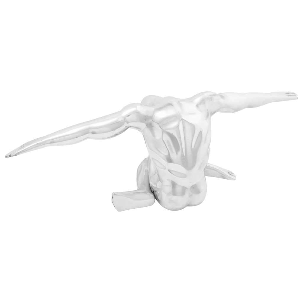 Γλυπτική Ασημί 63 x 20 x 22 εκ Αλουμίνιο