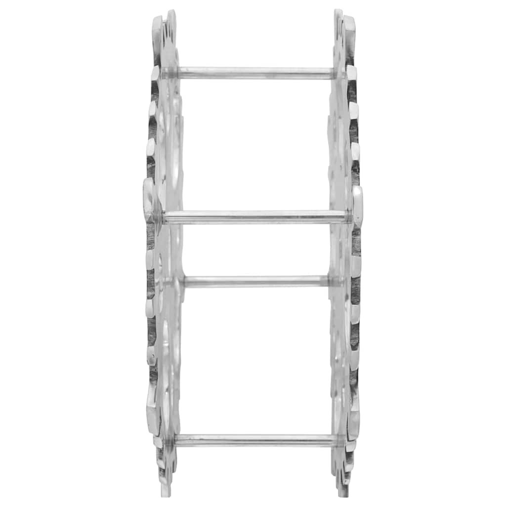 Ράφι Κρασιού Ασημί 39 x 14 x 39 εκ Αλουμίνιο