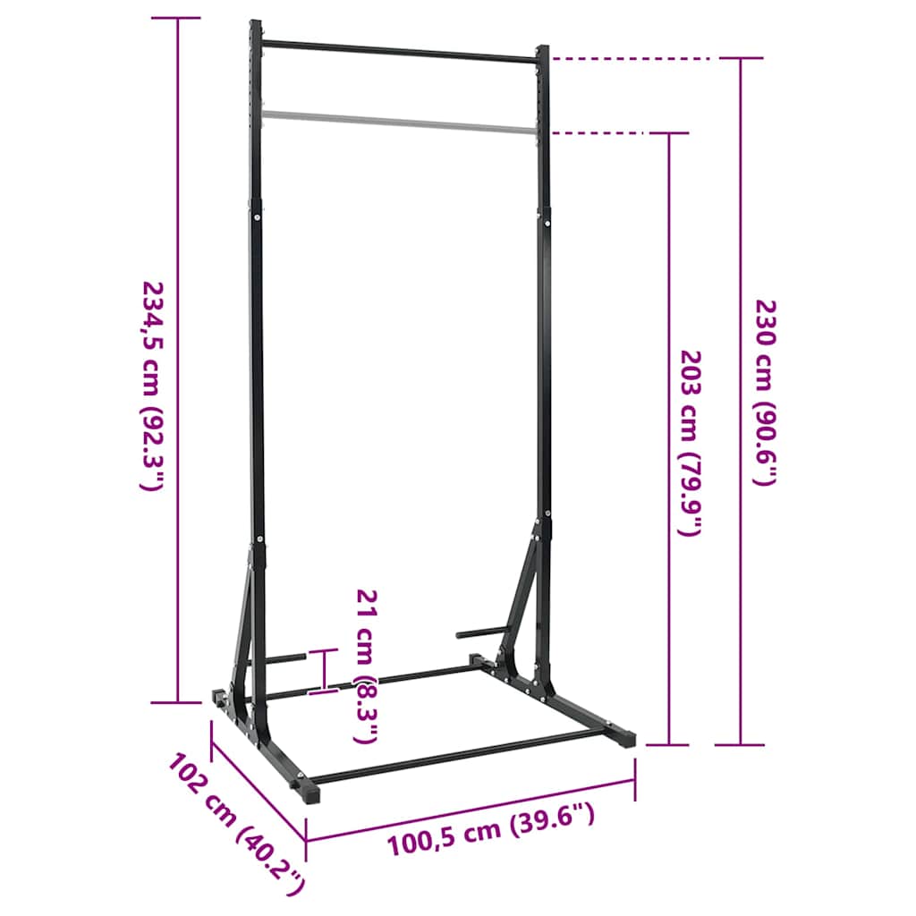 Σταθμός Έλξης Μαύρο 100,5 x 102 x 234,5 εκ - Pakobazaar