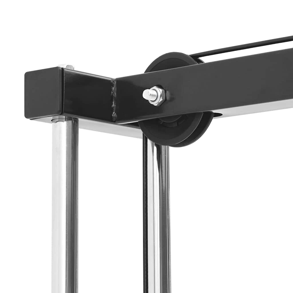 Μηχάνημα έλξεων πλάτης Μαύρο 110 x 70 x 187 εκ. - Pakobazaar