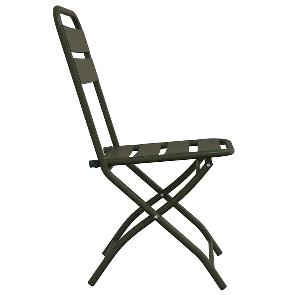Πτυσσόμενη Καρέκλα Κήπου 2 pcs Πράσινο 42 x 52 x 82εκ