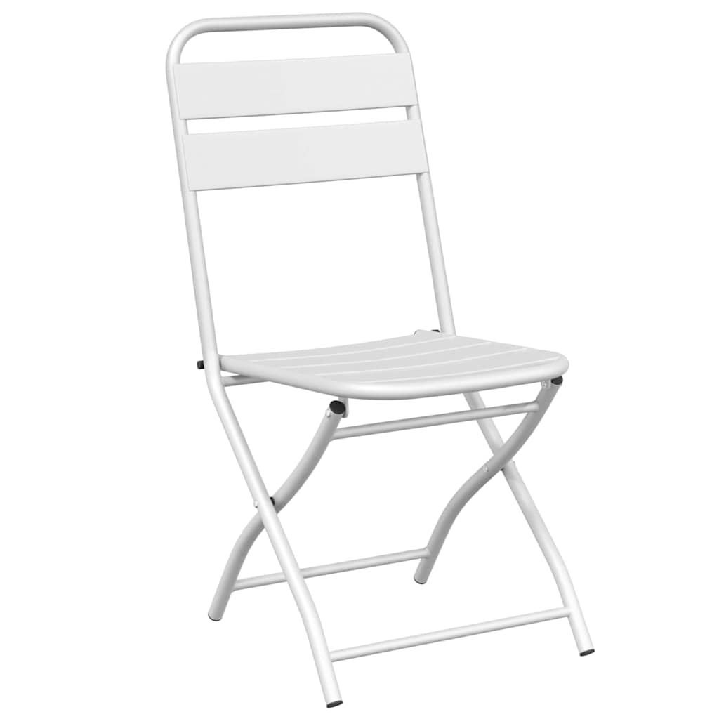 Πτυσσόμενη Καρέκλα Κήπου 2 pcs Λευκό 42 x 52 x 82εκ