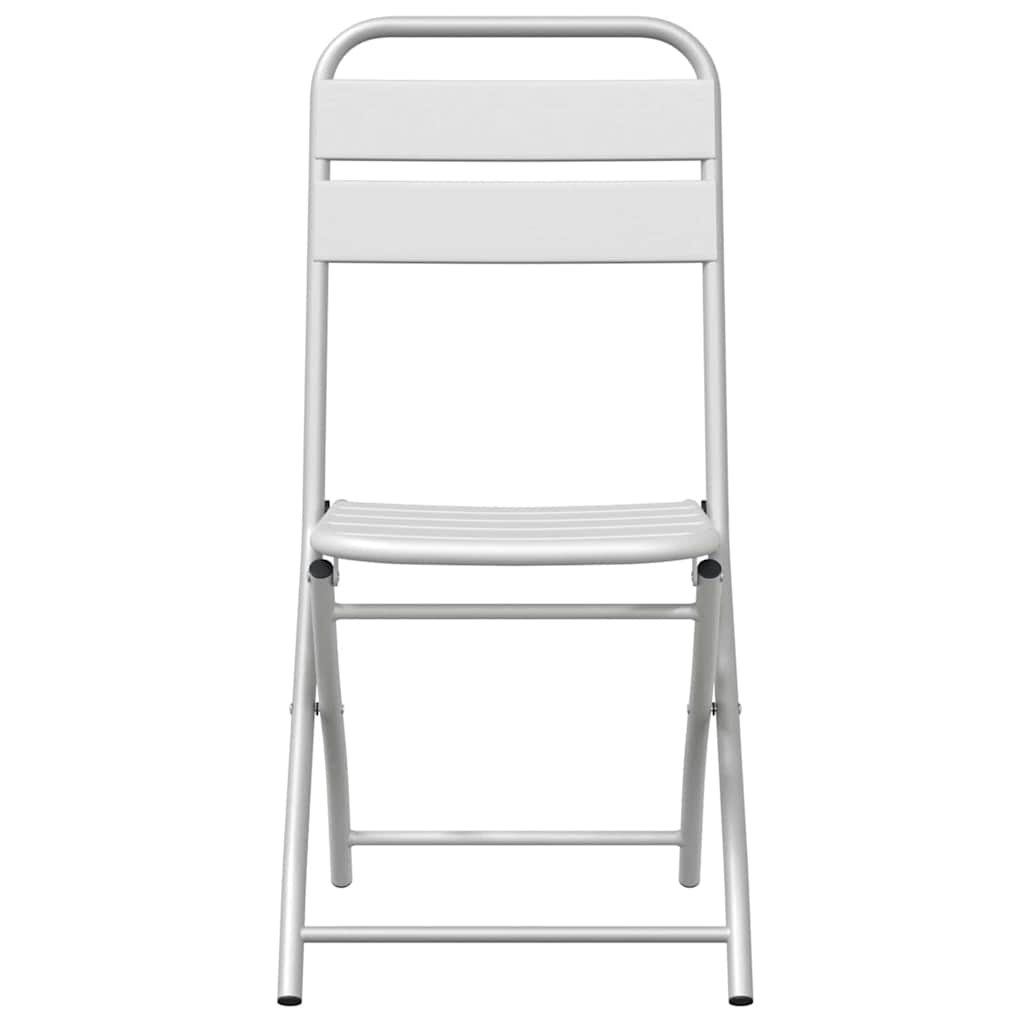 Πτυσσόμενη Καρέκλα Κήπου 2 pcs Λευκό 42 x 52 x 82εκ